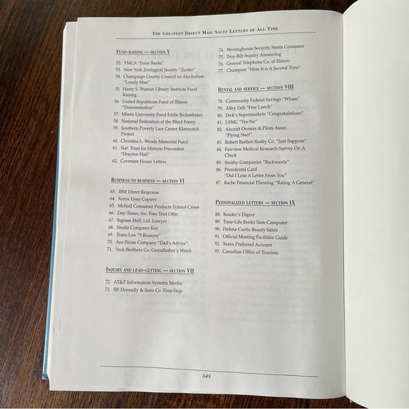 BOOK ~ “THE GREATEST DIRECT MAIL SALES LETTERS OF ALL TIME”- Richard S. Hodgson - Picture 5 of 13